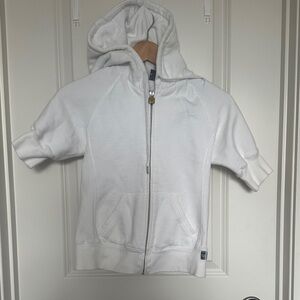 TNA White Hooded Zip Sweatshirt with Front Pockets - Size S